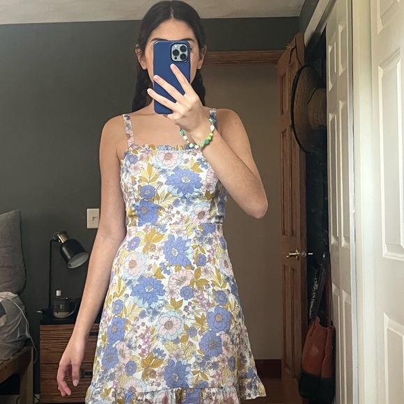 Lush Dresses & Skirts - Lush Blue and White Floral Mini Dress